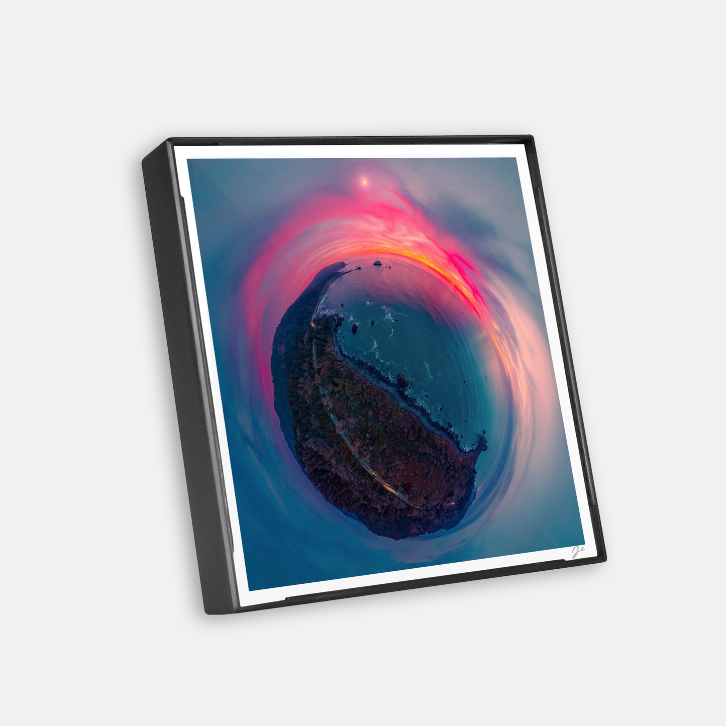 False Klamath Cove, Lost Coast Moonrise (2025) - Magnetic Mini Framed Signed Print