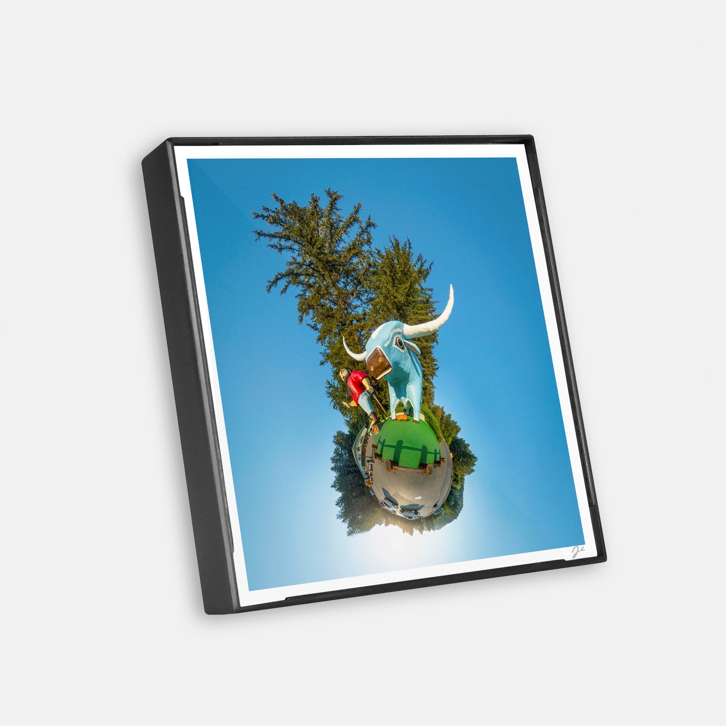 Paul Bunyan & The Blue Ox (2018) - Magnetic Mini Framed Signed Print