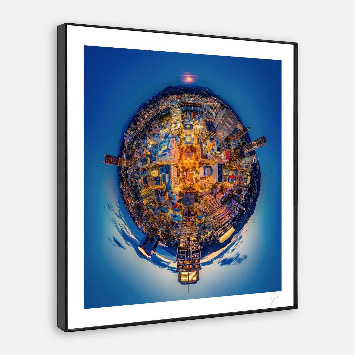 Super Blue Moon over Downtown Portland (2024) - Signed Print