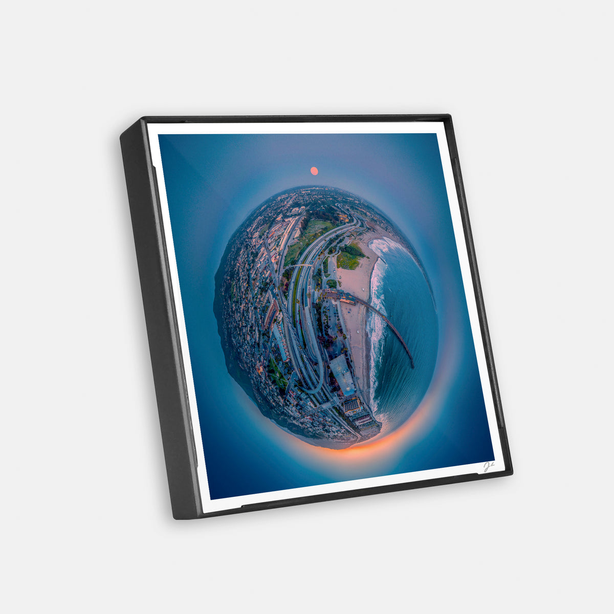 Ventura Pier Beach (2017) - Magnetic Mini Framed Signed Print