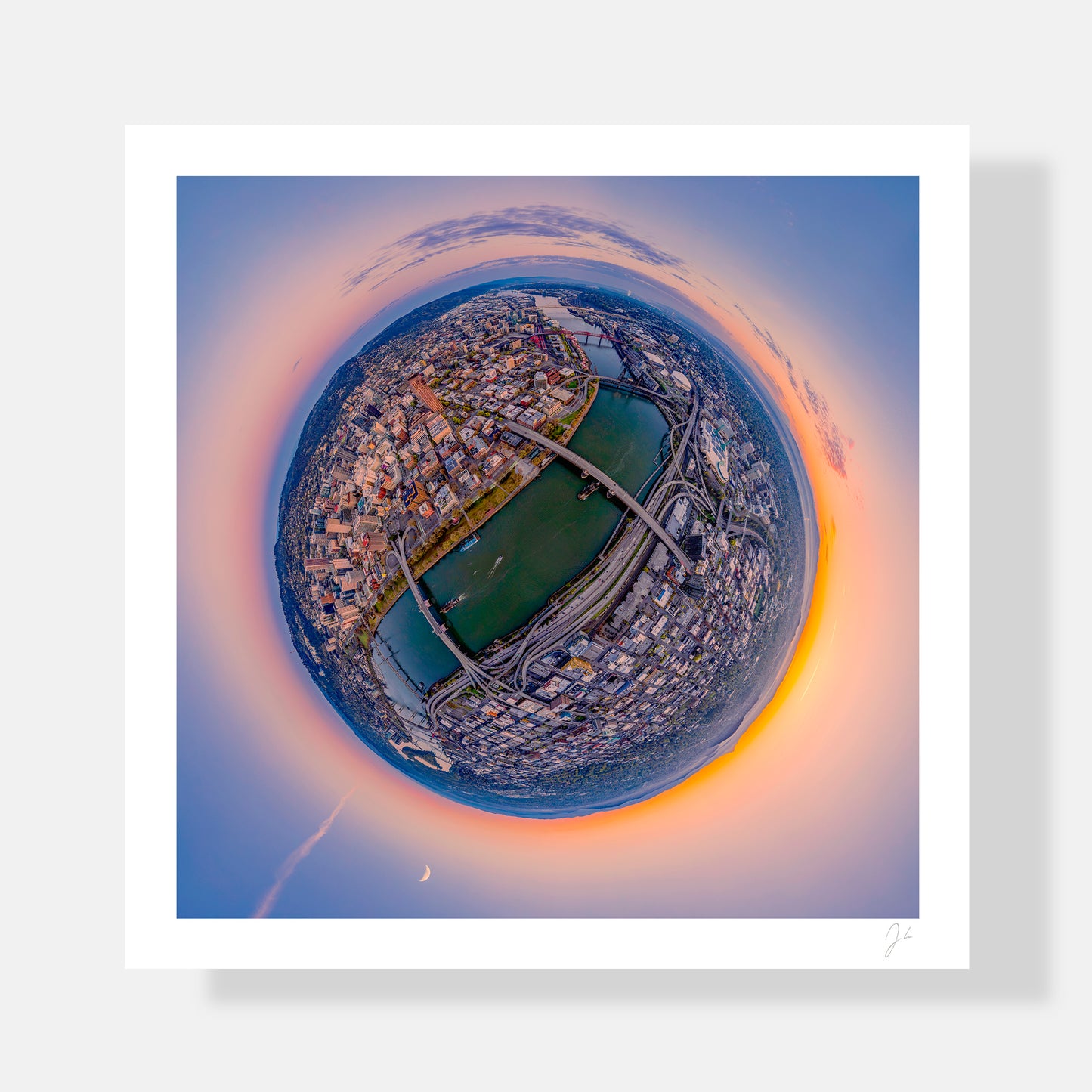 Willamette River Sunrise (2024) - Signed Print