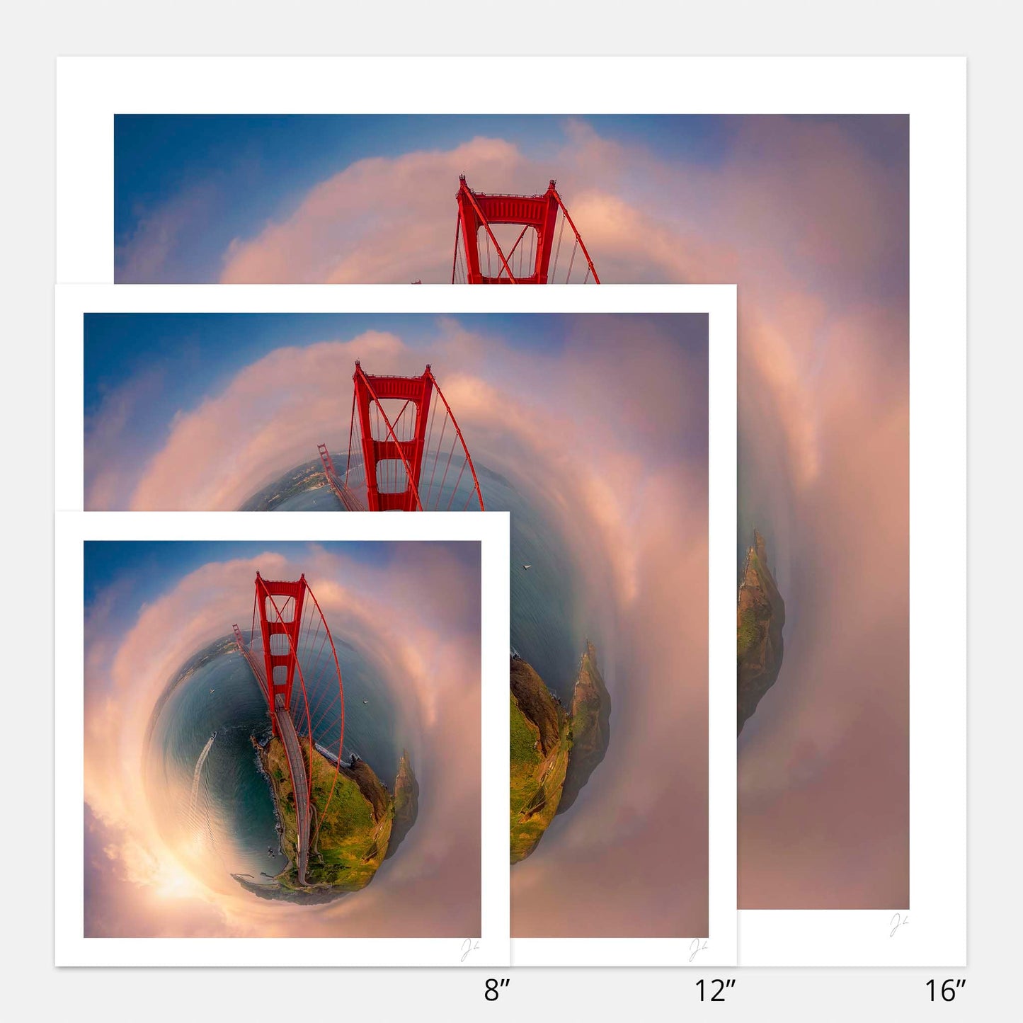 Lil' Planets Golden Gate Bridge (2024) - Signed Archival Print