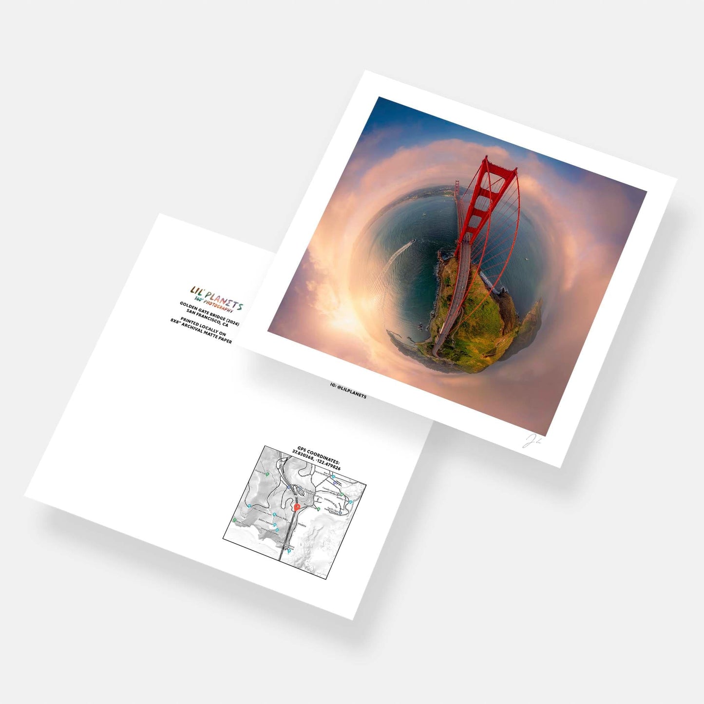Lil' Planets Golden Gate Bridge (2024) - Signed Archival Print