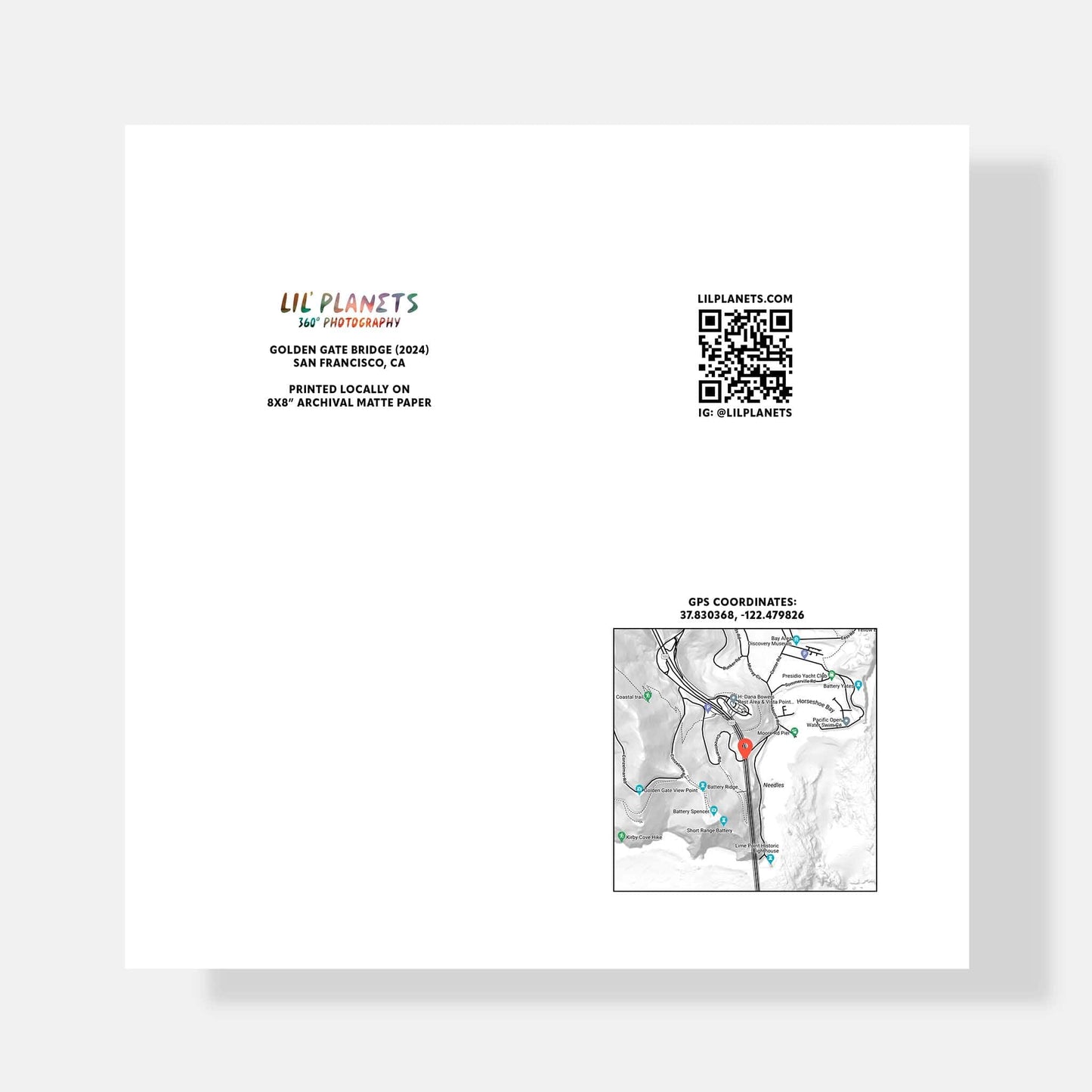 Lil' Planets Golden Gate Bridge (2024) - Signed Archival Print
