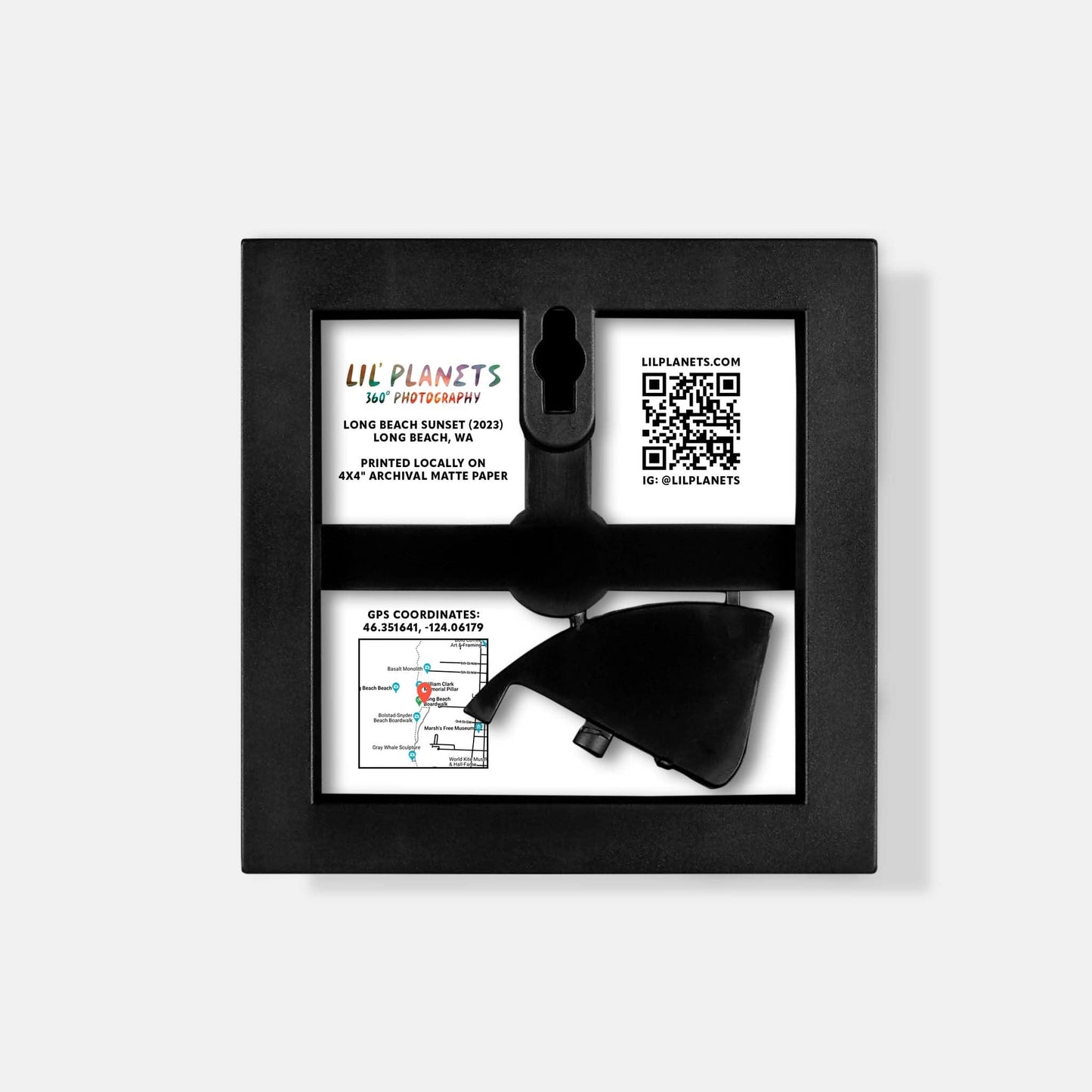 Lil' Planets Long Beach Sunset (2023) - Magnetic Mini Framed Signed Print