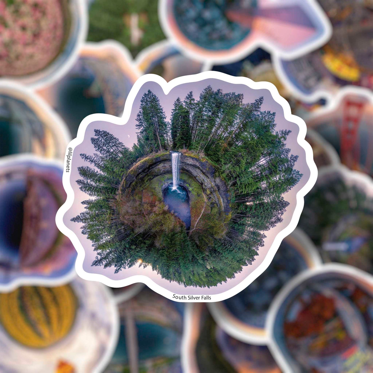Lil' Planets South Silver Falls (2023) - Die-cut Vinyl Sticker