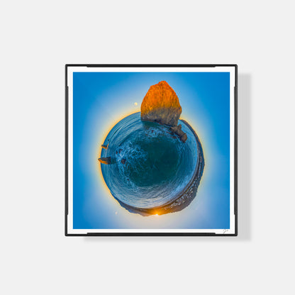 Haystack Rock Sunrise (2025) - Magnetic Mini Framed Signed Print