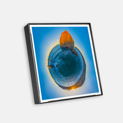 Haystack Rock Sunrise (2025) - Magnetic Mini Framed Signed Print