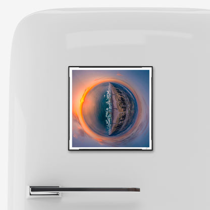 Long Beach Sunset (2023) - Magnetic Mini Framed Signed Print