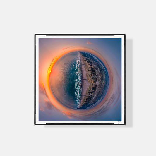 Long Beach Sunset (2023) - Magnetic Mini Framed Signed Print