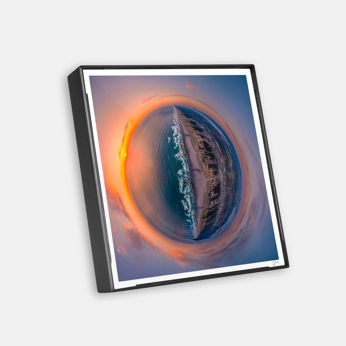 Long Beach Sunset (2023) - Magnetic Mini Framed Signed Print