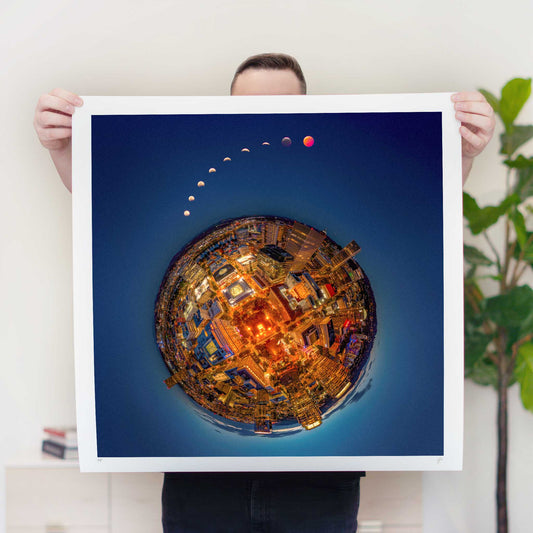 Lunar Eclipse Over Downtown Portland (2025) - Signed & Numbered Museum Grade Print