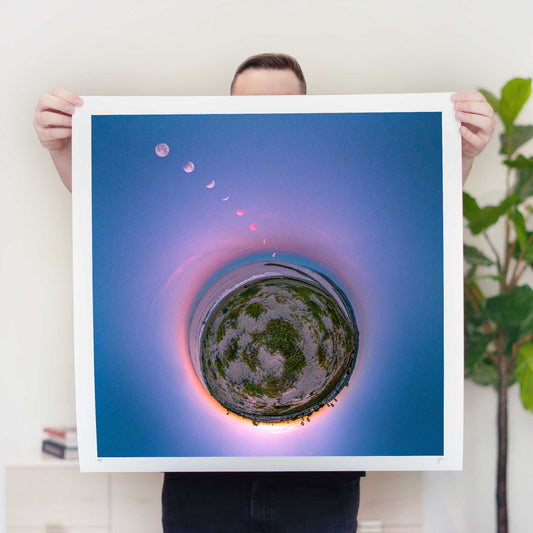 Lunar Eclipse Over Harbor Cover Beach (2018) - Signed & Numbered Museum Grade Print