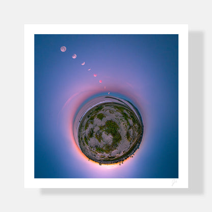 Lunar Eclipse over Harbor Cove Beach (2018) - Signed Print
