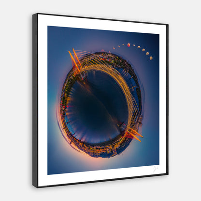 Lunar Eclipse over Tilikum Crossing Bridge (2026) - Signed Print