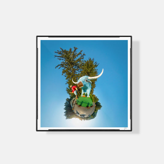 Paul Bunyan & The Blue Ox (2018) - Magnetic Mini Framed Signed Print