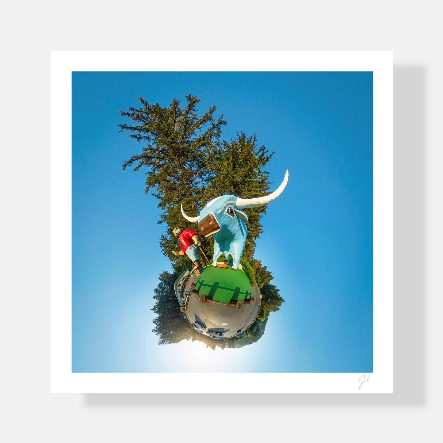 Paul Bunyan Statue (2018) - Signed Print