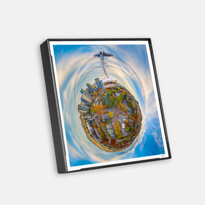 Portland Aerial Tram (2025) - Magnetic Mini Framed Signed Print