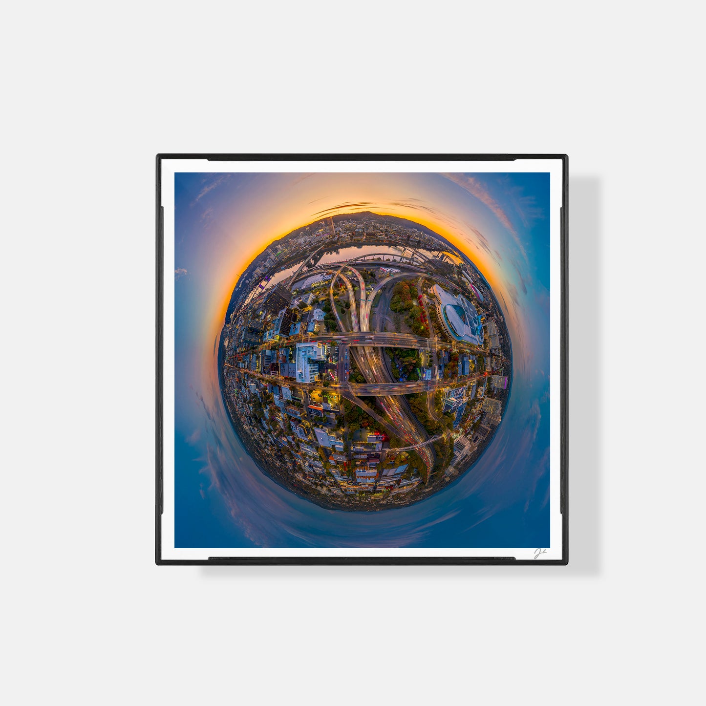 Portland City Lights (2025) - Magnetic Mini Framed Signed Print