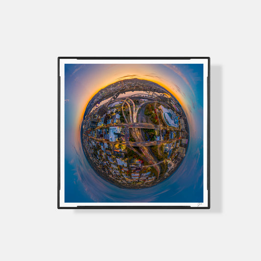 Portland City Lights (2025) - Magnetic Mini Framed Signed Print