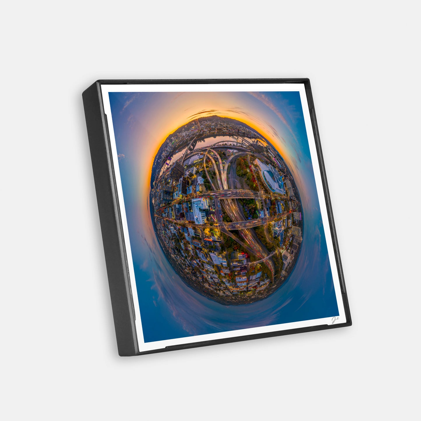 Portland City Lights (2025) - Magnetic Mini Framed Signed Print