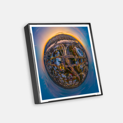 Portland City Lights (2025) - Magnetic Mini Framed Signed Print
