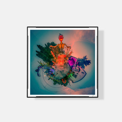 Post Mabone Halloween House (2026) - Magnetic Mini Framed Signed Print