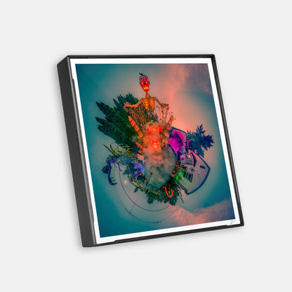 Post Mabone Halloween House (2026) - Magnetic Mini Framed Signed Print