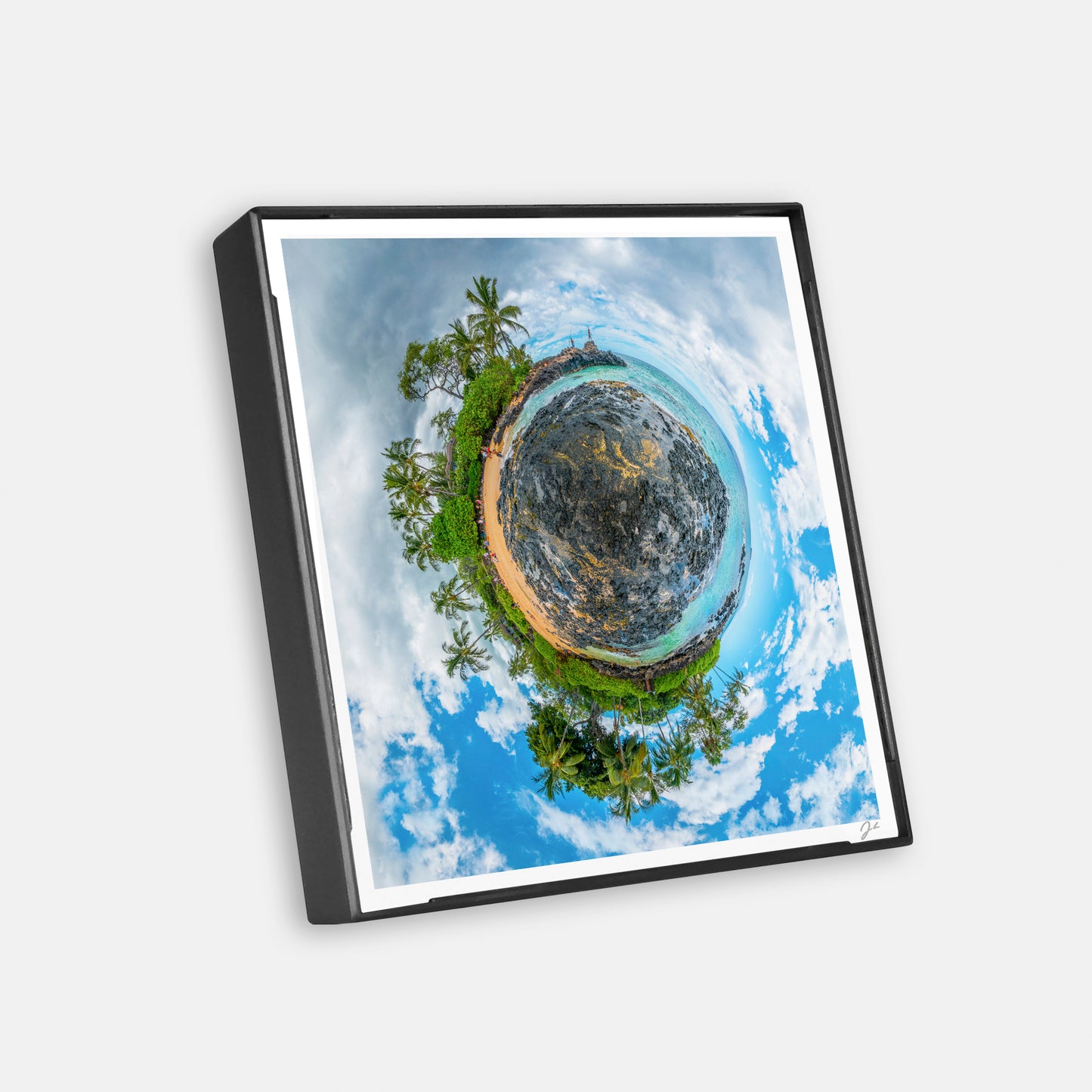 Pa'ako Beach (Secret Cove) (2025) - Magnetic Mini Framed Signed Print