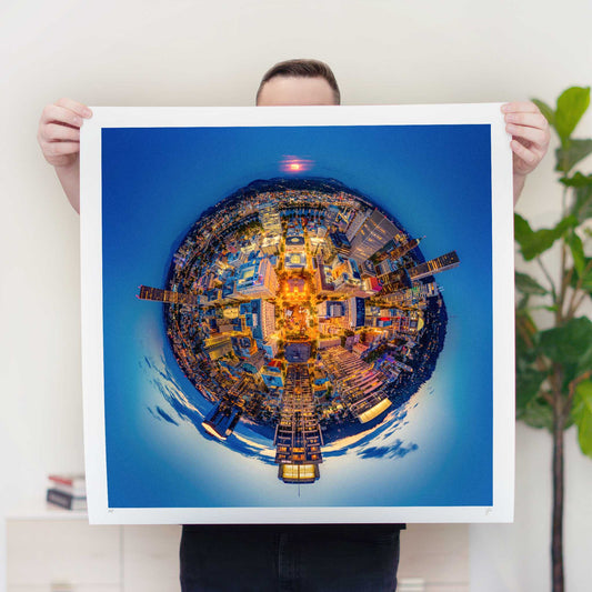 Super Blue Moon Over Downtown Portland (2024) - Signed & Numbered Museum Grade Print