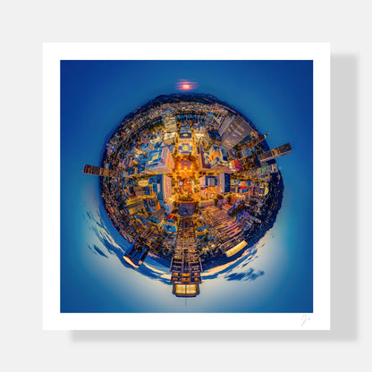 Super Blue Moon over Downtown Portland (2024) - Signed Print