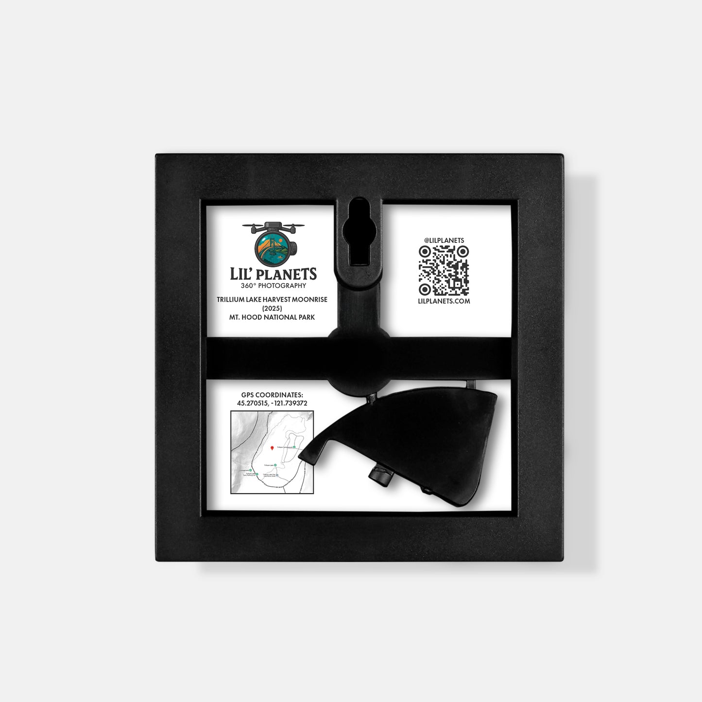 Trillium Lake Harvest Moonrise (2025) - Magnetic Mini Framed Signed Print