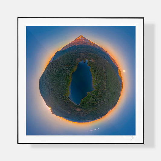 Trillium Lake Harvest Moonrise (2025) - Signed Print