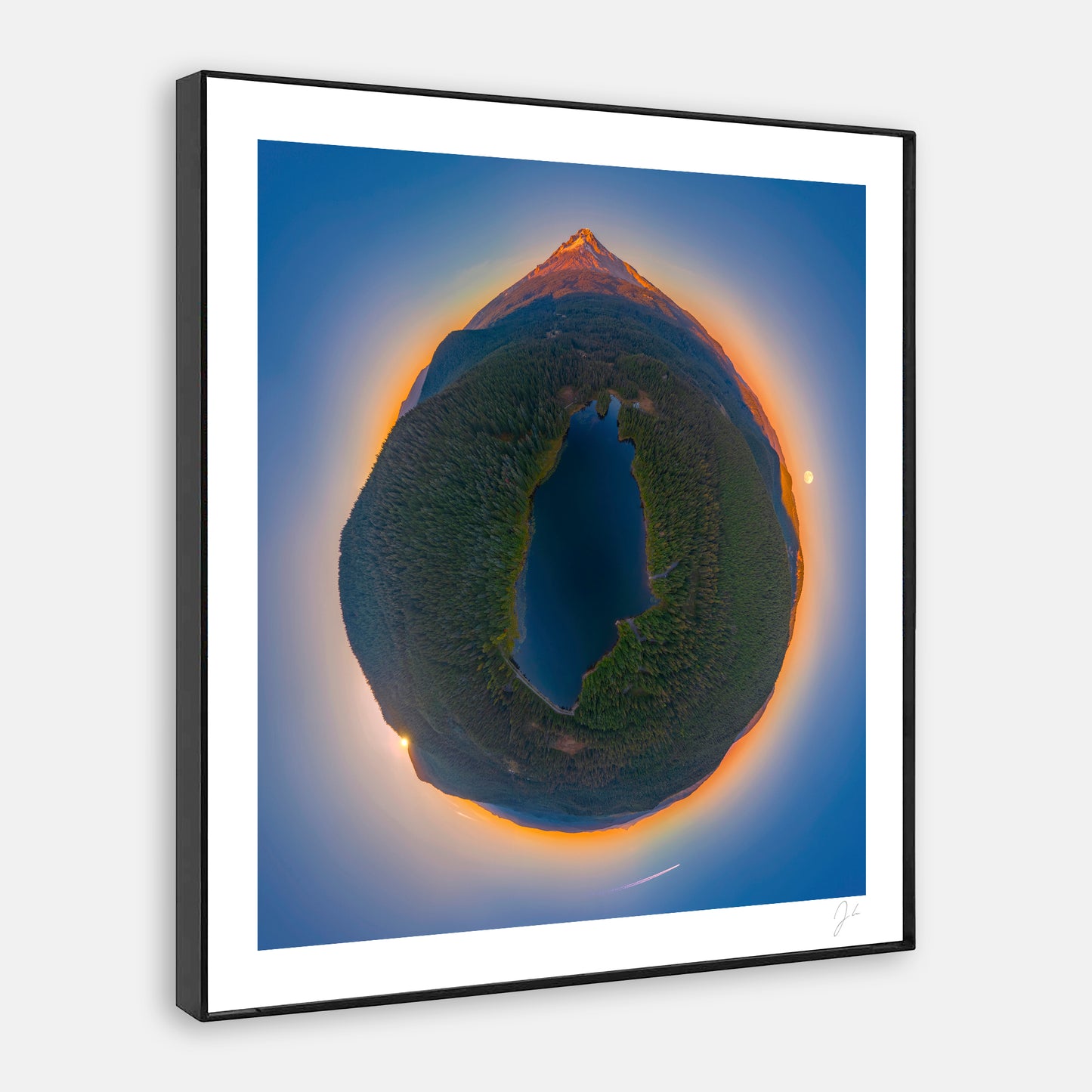Trillium Lake Harvest Moonrise (2025) - Signed Print