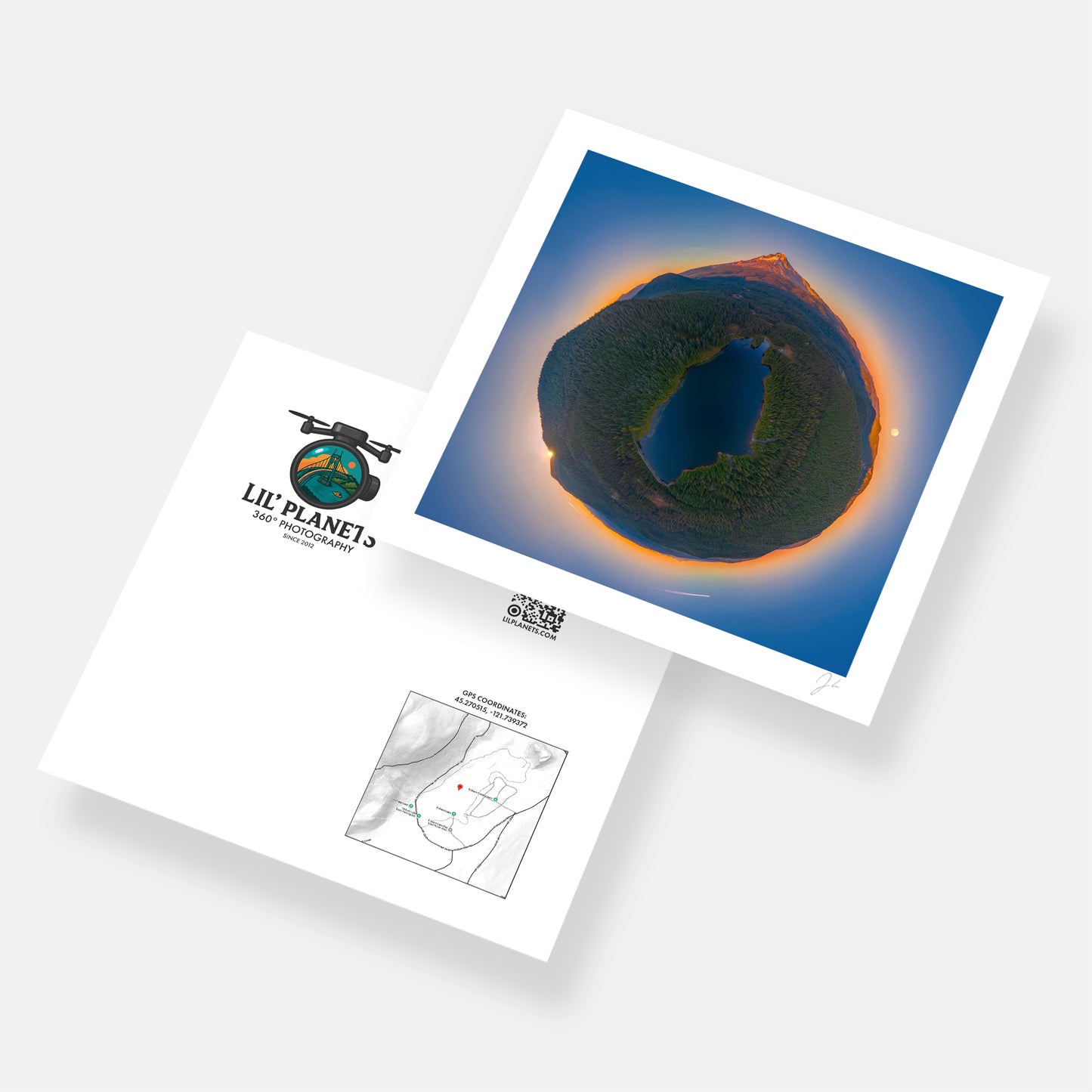Trillium Lake Harvest Moonrise (2025) - Signed Print