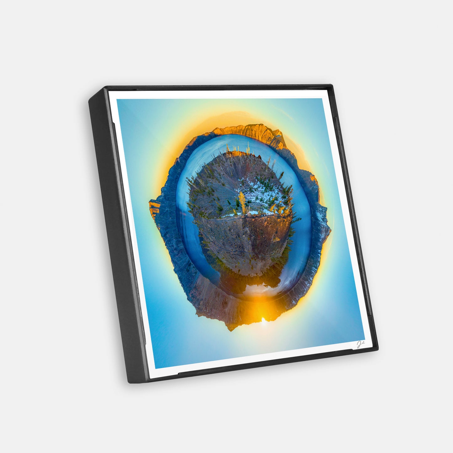 Wizards Island at Crater Lake (2025) - Magnetic Mini Framed Signed Print