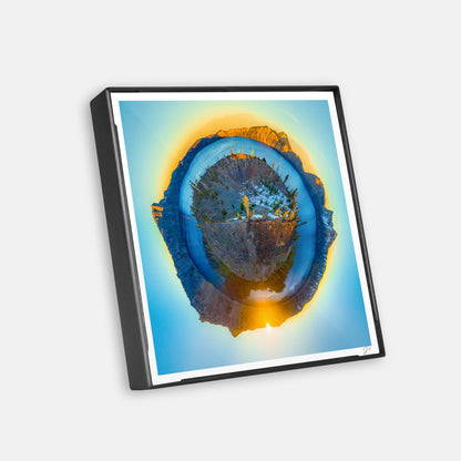 Wizards Island at Crater Lake (2025) - Magnetic Mini Framed Signed Print
