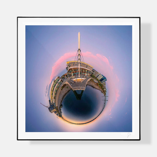 Lil' Planets 8x8" (Small) / + Black Signature Frame w/ Real Glass Grant Street Pier (2023) - Signed Archival Print