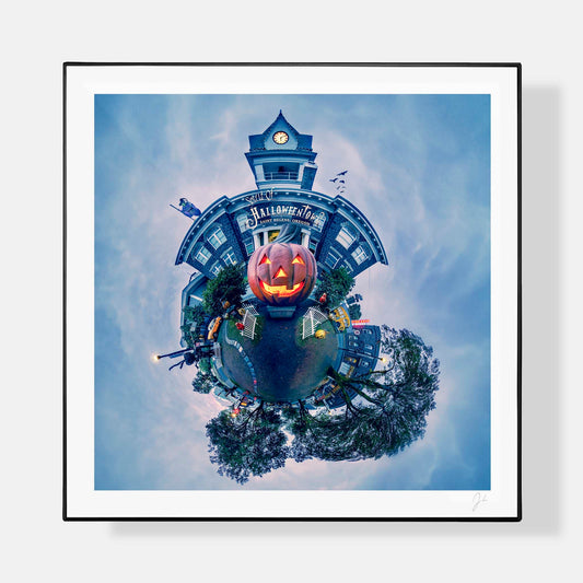 Lil' Planets 8x8" (Small) / + Black Signature Frame w/ Real Glass Halloween Town (2023) - Signed Archival Print