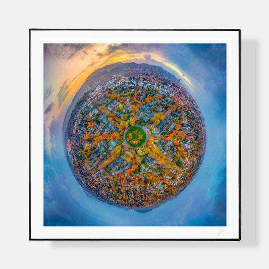 Lil' Planets 8x8" (Small) / + Black Signature Frame w/ Real Glass Ladd's Addition (2024) - Signed Archival Print