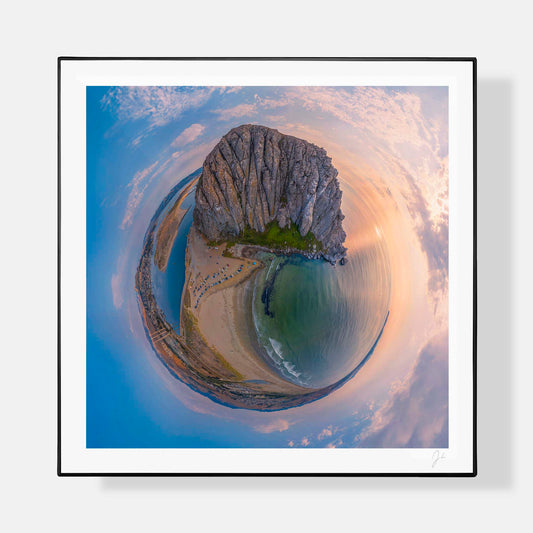 Lil' Planets 8x8" (Small) / + Black Signature Frame w/ Real Glass Moro Rock (2018) - Signed Archival Print