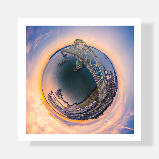 Lil' Planets 8x8" (Small) / Print Only Astoria-Megler Bridge (2022) - Signed Archival Print