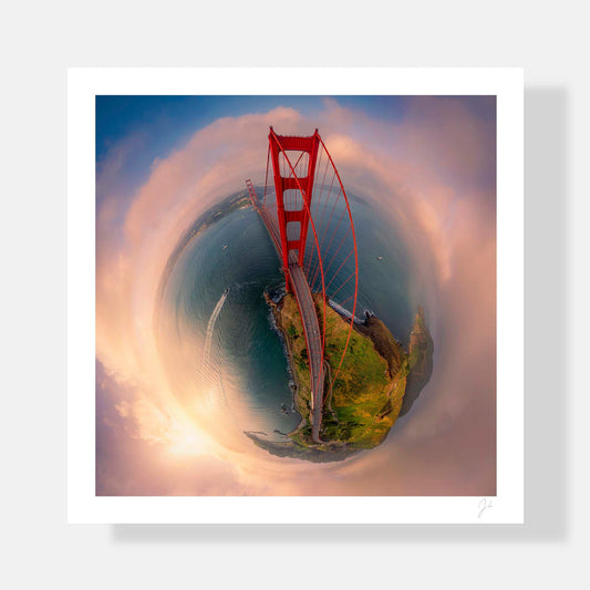 Lil' Planets 8x8" (Small) / Print Only Golden Gate Bridge (2024) - Signed Archival Print