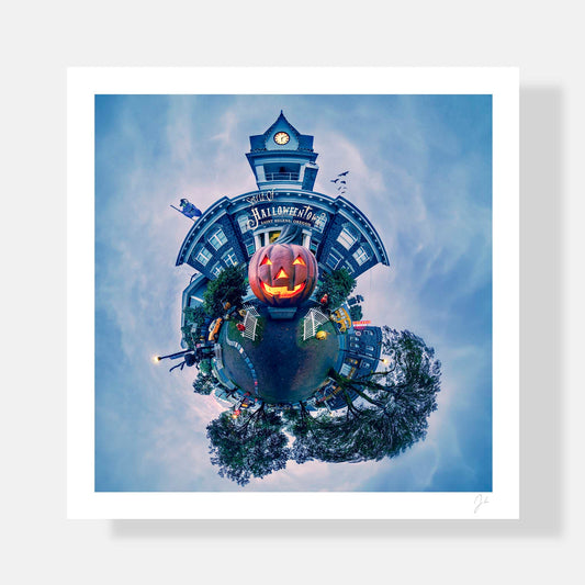 Lil' Planets 8x8" (Small) / Print Only Halloween Town (2023) - Signed Archival Print