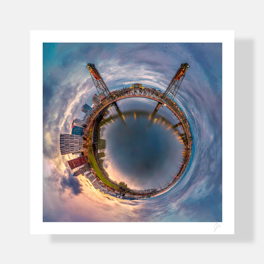 Lil' Planets 8x8" (Small) / Print Only Hawthorne Bridge (2024) - Signed Archival Print