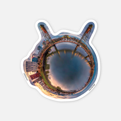 Lil' Planets Hawthorne Bridge (2024) - Die-cut Vinyl Sticker