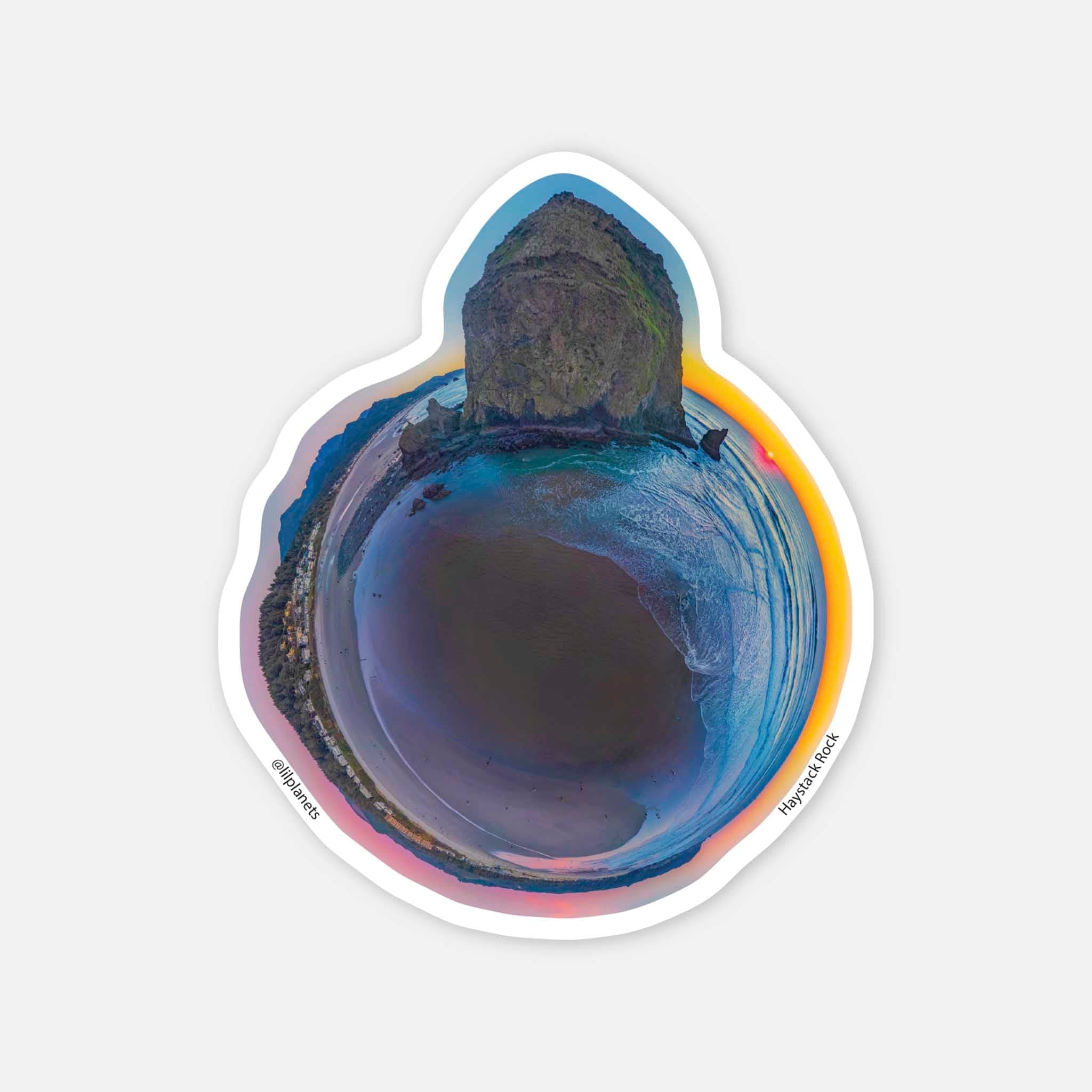 Haystack Rock (2025) - Die-cut Vinyl Sticker – Lil' Planets
