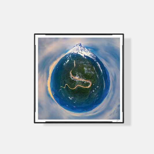Lil' Planets Mt. Hood (2024) - Magnetic Mini Framed Signed Print