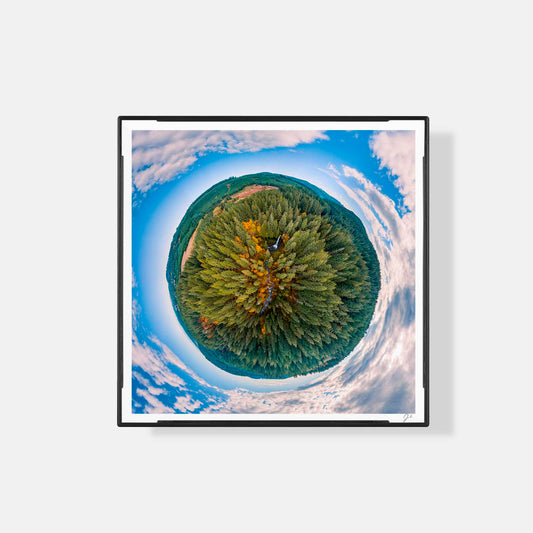 Lil' Planets North Silver Falls (2021) - Magnetic Mini Framed Signed Print