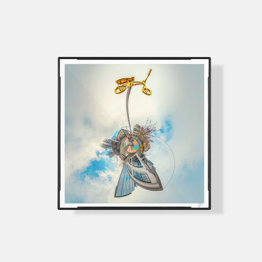 Lil' Planets People's Bike Library of Portland (2024) - Magnetic Mini Framed Signed Print